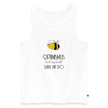 Biene - Optimismus - Sumsi mit Po - Männer Premium Bio Tank Top - Weiß - Vorne - AI Model Male 178 light (178cm)