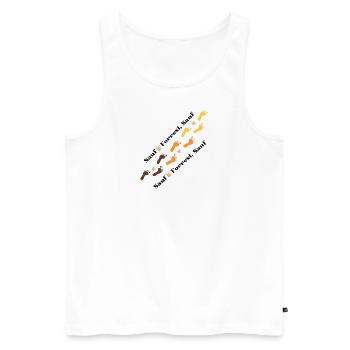 Sauf..Forrest Sauf.. - Männer Premium Bio Tank Top - Weiß - Vorne - Michal (187cm)