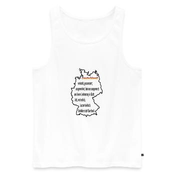 Armes Deutschland - Männer Premium Bio Tank Top - Weiß - Vorne - AI Model Male 178 light (178cm)