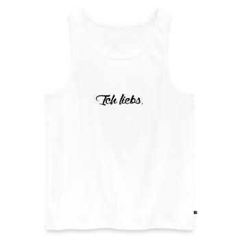 ich liebs - Männer Premium Bio Tank Top - Weiß - Vorne - Michal (187cm)