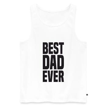 Meilleur papa de tous les temps - Débardeur bio Premium Homme - blanc - Devant - Michal (187cm)