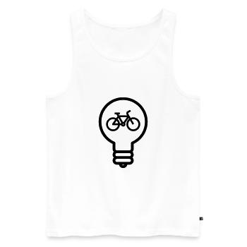 Ampoule, E-bike, Vélo - Débardeur bio Premium Homme - blanc - Devant - Michal (187cm)