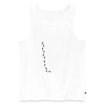 Sparrow Bird Trail Birds - Men's Premium Organic Tank Top - white - Front - AI Model Male 178 light (178cm)