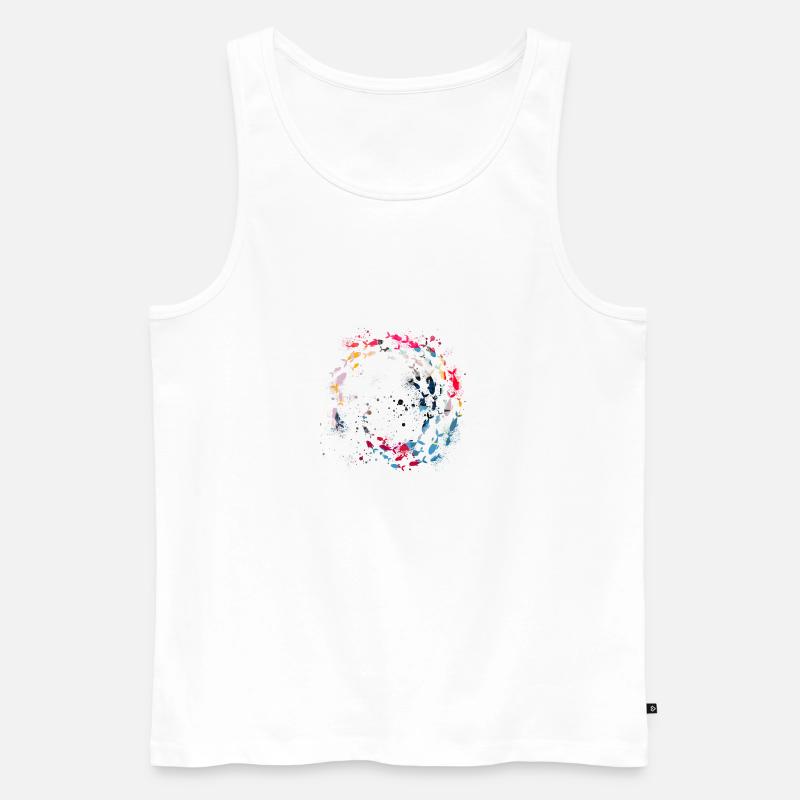 fischschwarm,fische,malerei,bunt,graffiti,bunt - Männer Premium Bio Tank Top - Weiß