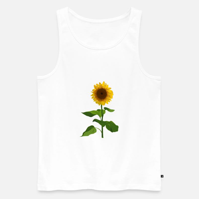 Sonnenblume - Männer Premium Bio Tank Top - Weiß
