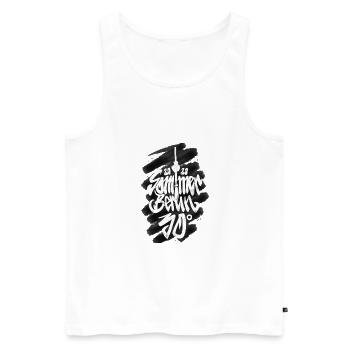 Summer Berlin - Men's Premium Organic Tank Top - white - Front - AI Model Male 178 light (178cm)