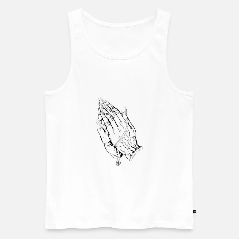 Hail Satan - Männer Premium Bio Tank Top - Weiß