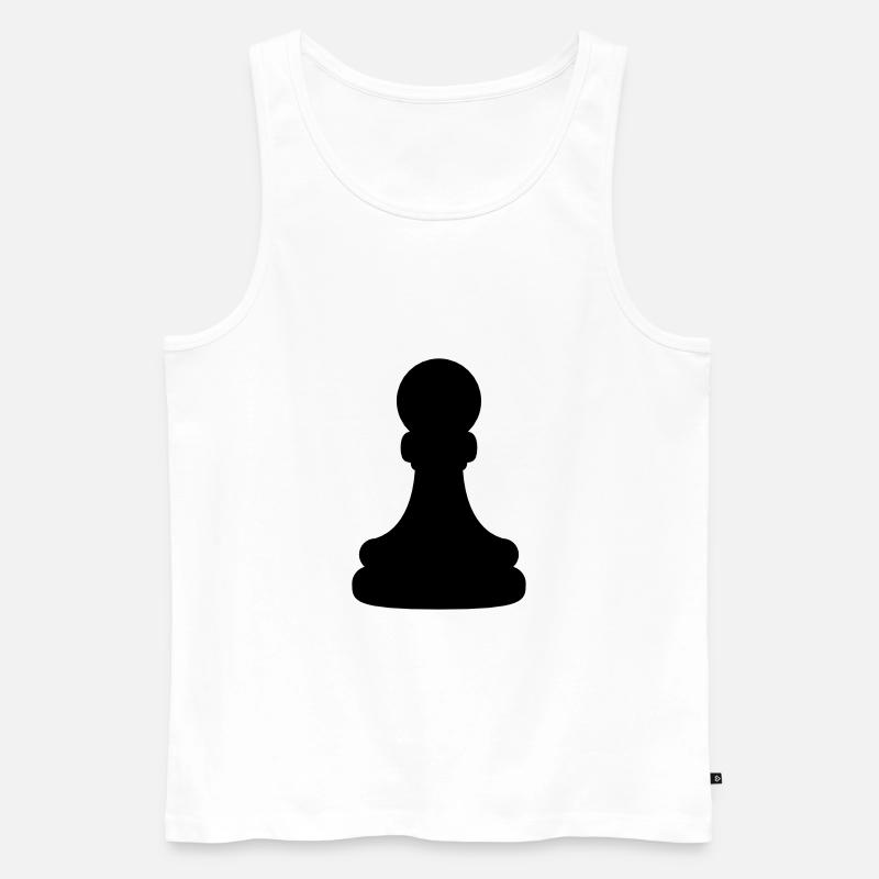 Bauer Figur Schach - Männer Premium Bio Tank Top - Weiß