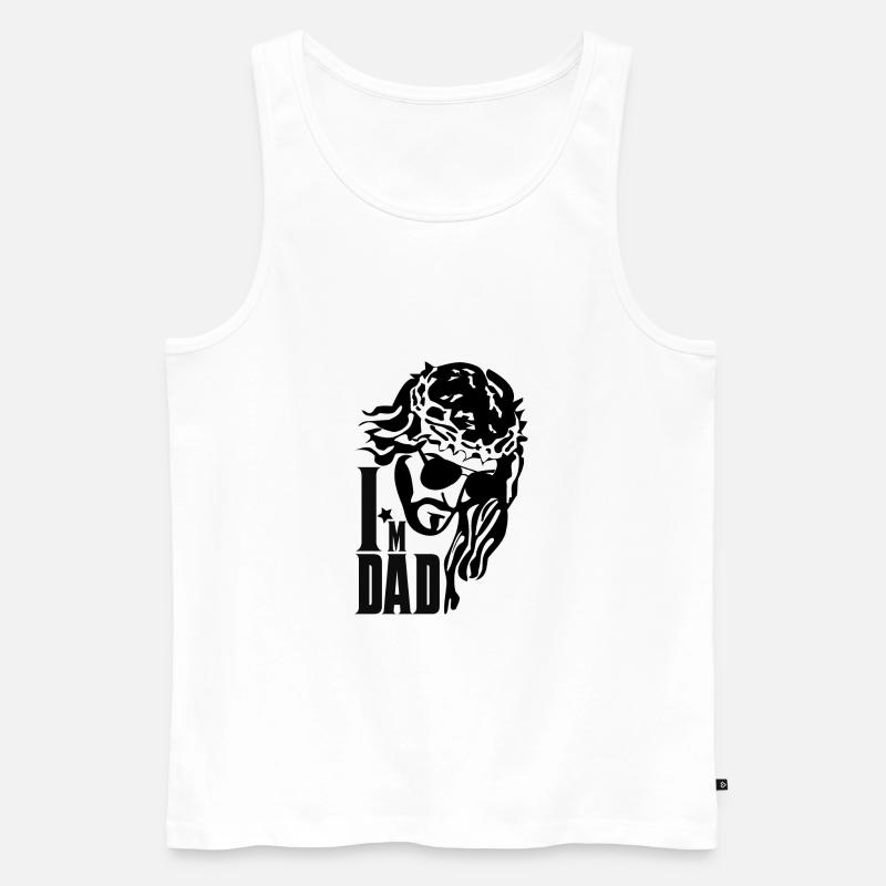 Ich bin Papa - Männer Premium Bio Tank Top - Weiß