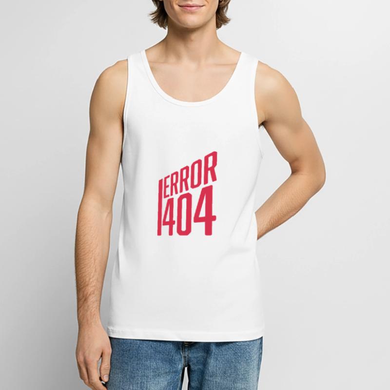 Code Fehler Error 404 Männer Premium Bio Tank Top