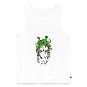 La médusa - Débardeur bio Premium Homme - blanc - Devant - Michal (187cm)