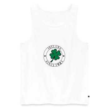 Ireland Shamrock - Männer Premium Bio Tank Top - Weiß - Vorne - AI Model Male 178 light (178cm)