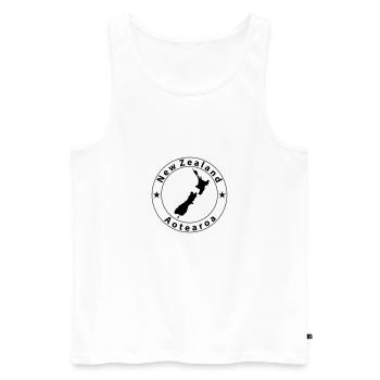 New Zealand Design 6 - Débardeur bio Premium Homme - blanc - Devant - AI Model Male 178 light (178cm)