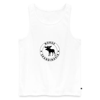 Norway Moose - Männer Premium Bio Tank Top - Weiß - Vorne - Michal (187cm)