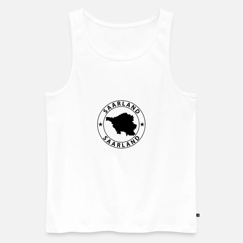 Saarland - Männer Premium Bio Tank Top - Weiß