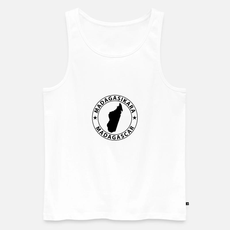 Madagascar - Männer Premium Bio Tank Top - Weiß