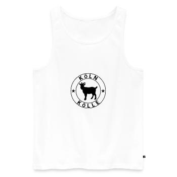 Köln - Männer Premium Bio Tank Top - Weiß - Vorne - Michal (187cm)