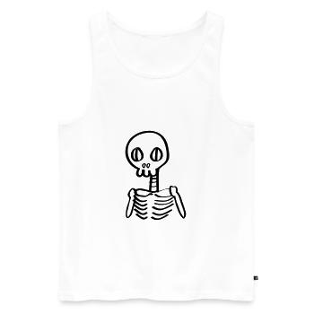 squelette squelette Halloween Comic - Débardeur bio Premium Homme - blanc - Devant - Michal (187cm)