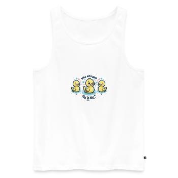 Biele Biele Biele "Ruf sie mal" - Männer Premium Bio Tank Top - Weiß - Vorne - AI Model Male 178 light (178cm)