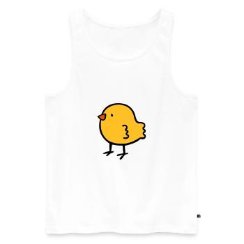 chick - Men's Premium Organic Tank Top - white - Front - AI Model Male 178 light (178cm)