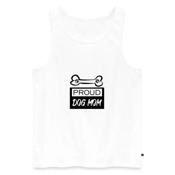 Fiers chiens maman - Débardeur bio Premium Homme - blanc - Devant - Michal (187cm)