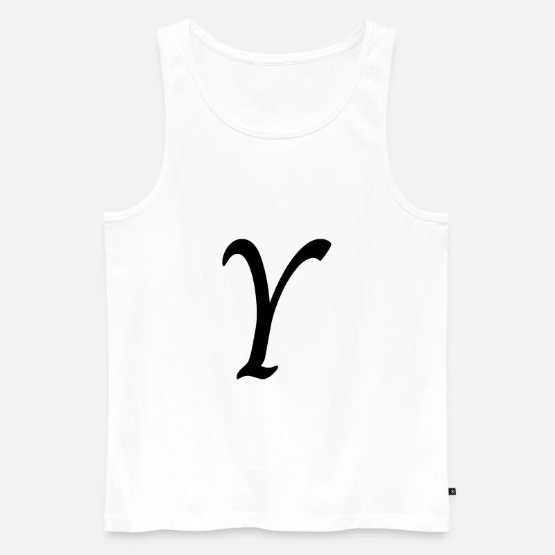 Buchstabe Y - Männer Premium Bio Tank Top - Weiß