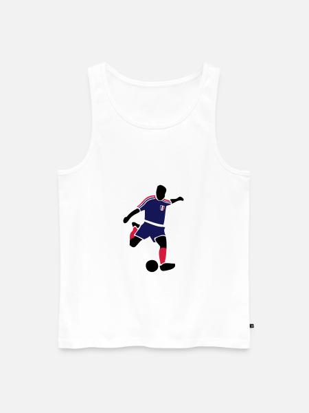 Soocer - France - Men's Premium Organic Tank Top - white