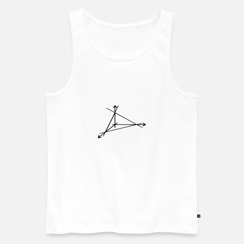 schlichte Pyramide / Geometrie - Männer Premium Bio Tank Top - Weiß
