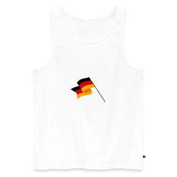 Deutschland Fahne Deutsche Flagge - Männer Premium Bio Tank Top - Weiß - Vorne - AI Model Male 178 light (178cm)
