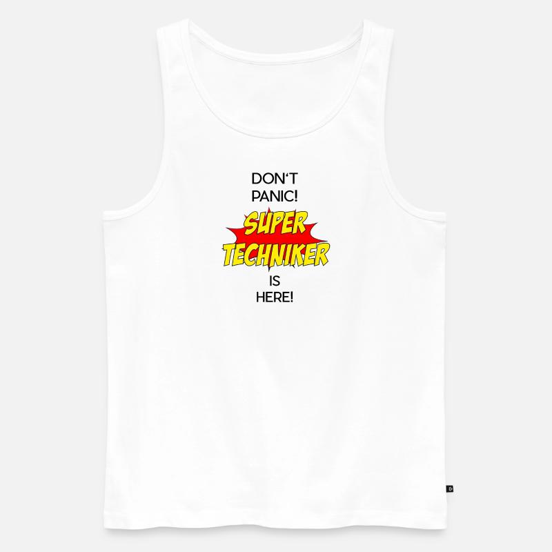 Super Techniker / Super Technician - Männer Premium Bio Tank Top - Weiß