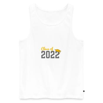 Diplôme de 2022 Études Baccalauréat - Débardeur bio Premium Homme - blanc - Devant - AI Model Male 178 light (178cm)