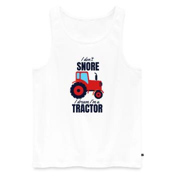 tractor - Men's Premium Organic Tank Top - white - Front - Michal (187cm)