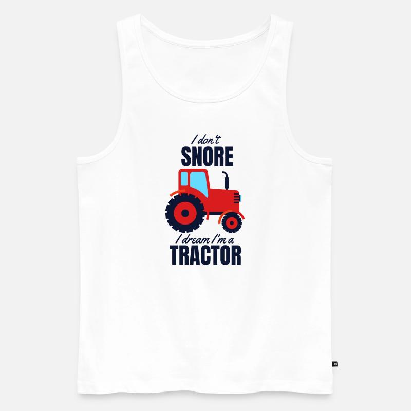 Traktor - Männer Premium Bio Tank Top - Weiß