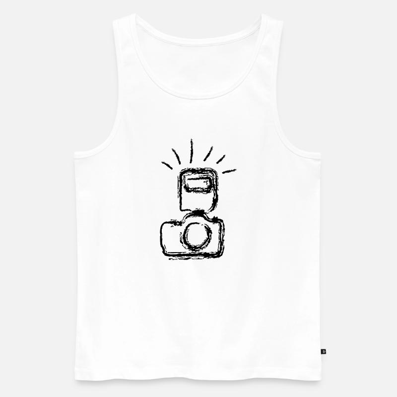 Fotokamera - Männer Premium Bio Tank Top - Weiß