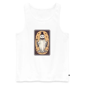 Happy Mind Tarot Card - Men's Premium Organic Tank Top - white - Front - AI Model Male 178 light (178cm)