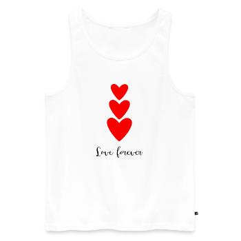 HEART. COUPLE. JUST MARRIED. Bachelorette party. VALENTINE'S DAY. - Men's Premium Organic Tank Top - white - Front - Michal (187cm)