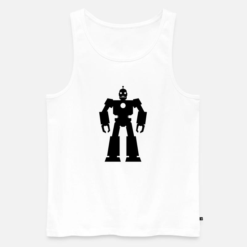 Robots – AI Technology Sci-Fi Nerd Design - Men's Premium Organic Tank Top - white