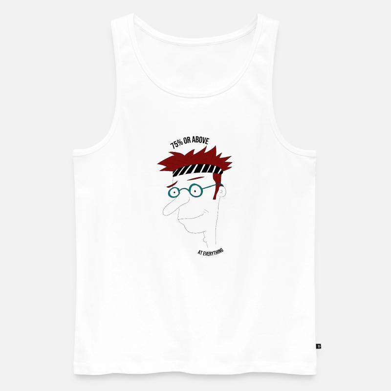 75 % oder mehr in allem, Mann - Männer Premium Bio Tank Top - Weiß