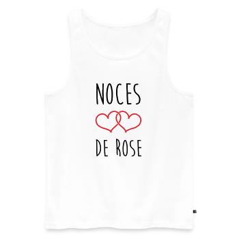 Rose Wedding 17 Years of Marriage - Men's Premium Organic Tank Top - white - Front - AI Model Male 178 light (178cm)