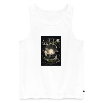 Right Time Neue Energie - Männer Premium Bio Tank Top - Weiß - Vorne - Michal (187cm)