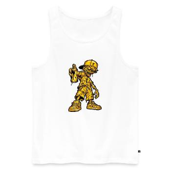 Zombie Graffiti Halloween - Männer Premium Bio Tank Top - Weiß - Vorne - Michal (187cm)