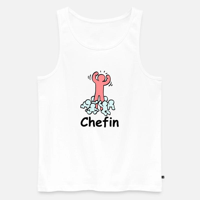 Chefin - Männer Premium Bio Tank Top - Weiß