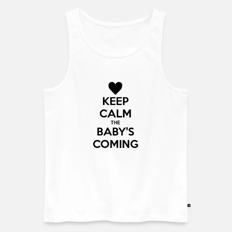 keep calm baby - Männer Premium Bio Tank Top - Weiß