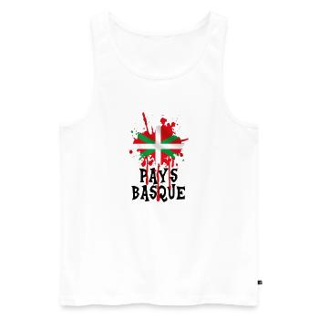 pays basque 09 - Débardeur bio Premium Homme - blanc - Devant - Michal (187cm)