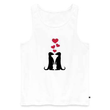 Suricate - Débardeur bio Premium Homme - blanc - Devant - Michal (187cm)