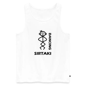 Sirtaki Dancing - Männer Premium Bio Tank Top - Weiß - Vorne - AI Model Male 178 light (178cm)