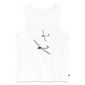 segelflugzeuge - Men's Premium Organic Tank Top - white - Front - Michal (187cm)