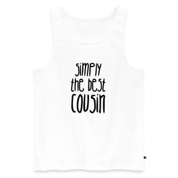 Onkel / Tante / Vetter / Cousin / Kusine - Männer Premium Bio Tank Top - Weiß - Vorne - AI Model Male 178 light (178cm)