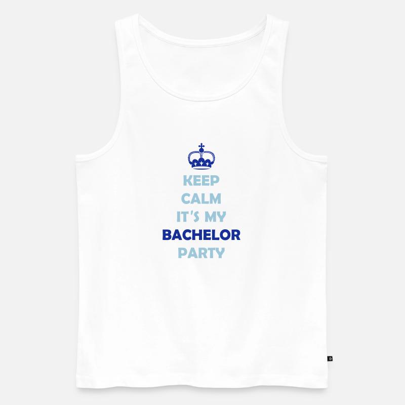 keep_calm_bachelor_party_2 - Männer Premium Bio Tank Top - Weiß