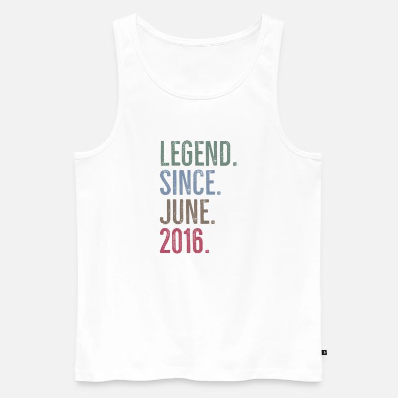 Legende seit Juni 2016 - Männer Premium Bio Tank Top - Weiß